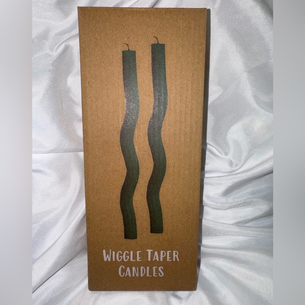 WIGGLE TAPER TEAL CANDLES, Candles Only